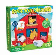 Stack up some fun with this game! Young learners practice fine motor skills along with balance and concentration. Ages 3+ years